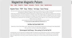 Desktop Screenshot of magnetronmagneticpulsers.com