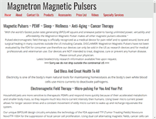 Tablet Screenshot of magnetronmagneticpulsers.com